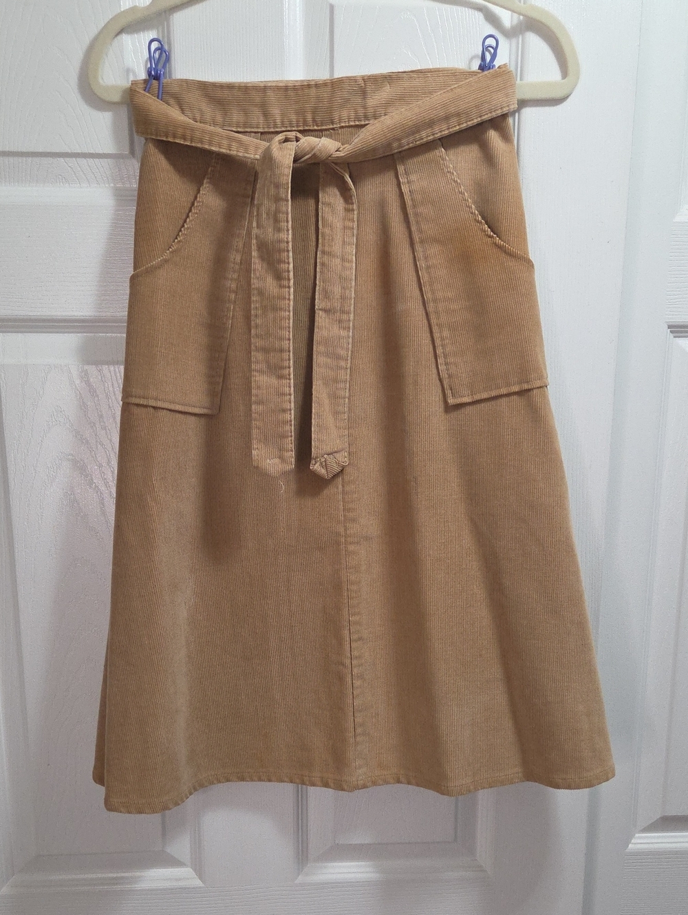 Madewell Camel Corduroy Wrap Skirt